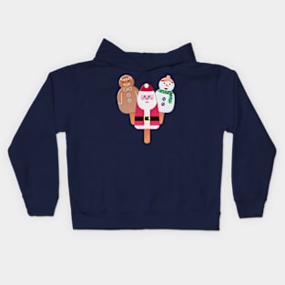 Christmas In July Festive Popsicles Kids Hoodie